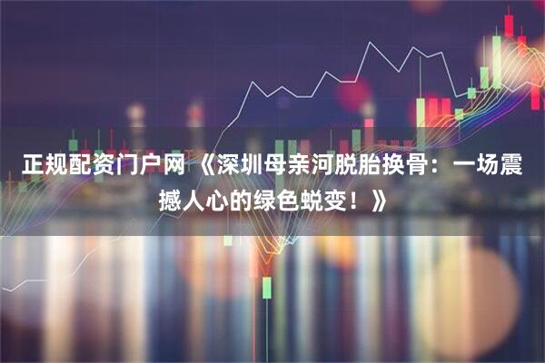 正规配资门户网 《深圳母亲河脱胎换骨：一场震撼人心的绿色蜕变！》