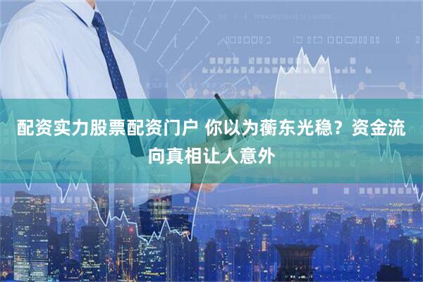 配资实力股票配资门户 你以为蘅东光稳？资金流向真相让人意外